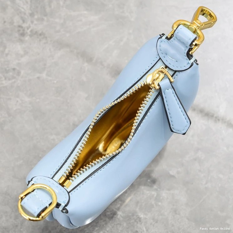 Affordable Calf Hobo Sky Fendigraphy Blue Fendi Leather In Bag Nano 0725